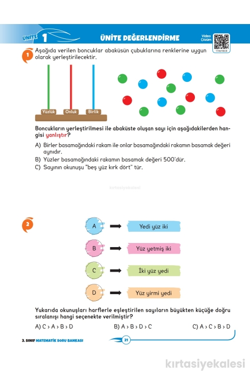 Key Kaliteli Eğitim Yayınları 3. Sınıf The Best Matematik Yüzde Yüz Yeni Nesil Soru Bankası