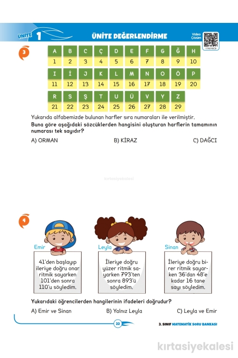 Key Kaliteli Eğitim Yayınları 3. Sınıf The Best Matematik Yüzde Yüz Yeni Nesil Soru Bankası