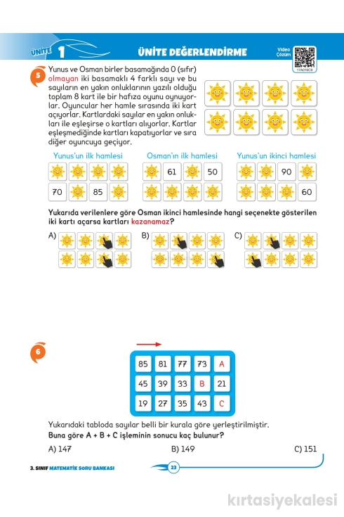 Key Kaliteli Eğitim Yayınları 3. Sınıf The Best Matematik Yüzde Yüz Yeni Nesil Soru Bankası