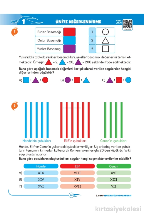 Key Kaliteli Eğitim Yayınları 3. Sınıf The Best Matematik Yüzde Yüz Yeni Nesil Soru Bankası