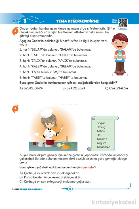 Key Kaliteli Eğitim Yayınları 3. Sınıf The Best Türkçe Yüzde Yüz Yeni Nesil Soru Bankası