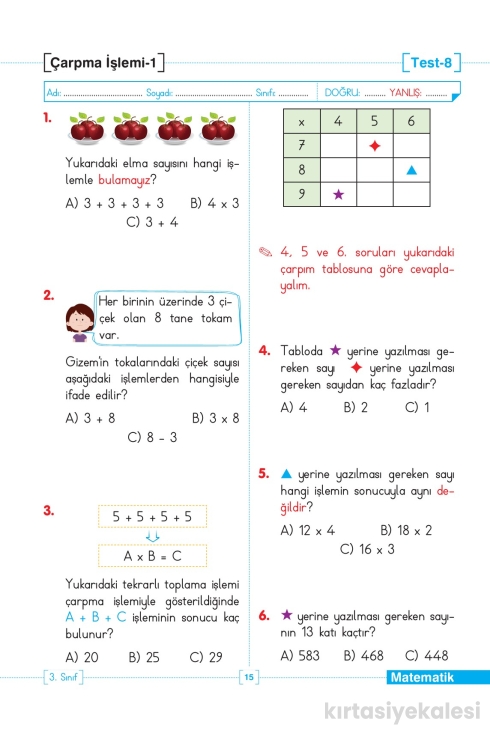 Key Kaliteli Eğitim Yayınları 3. Sınıf Tüm Dersler Test Yapraklarım