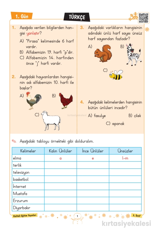 Key Kaliteli Eğitim Yayınları 3. Sınıf Keyifli Yarıyıl Tatil Seti