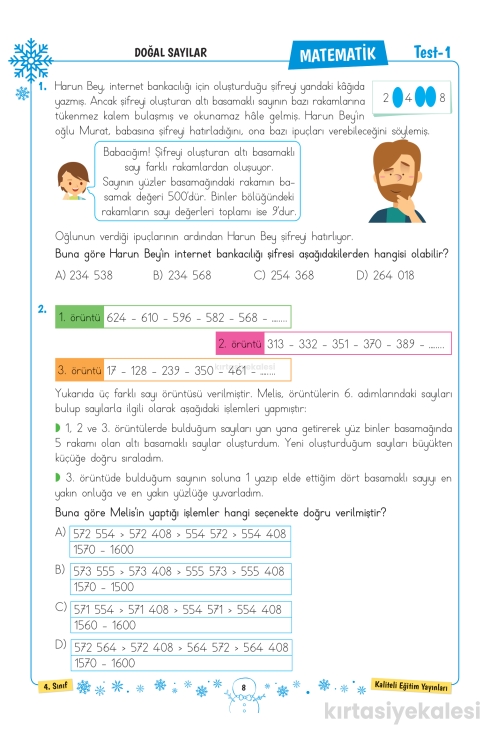 Key Kaliteli Eğitim Yayınları 4. Sınıf Keyifli Yarıyıl Tatil Seti