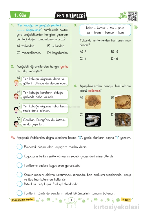 Key Kaliteli Eğitim Yayınları 4. Sınıf Keyifli Yarıyıl Tatil Seti