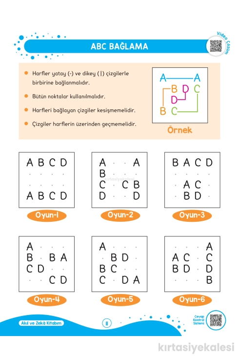 Key Kaliteli Eğitim Yayınları Akıl ve Zekâ Oyunları Kitabım - 1. Seviye