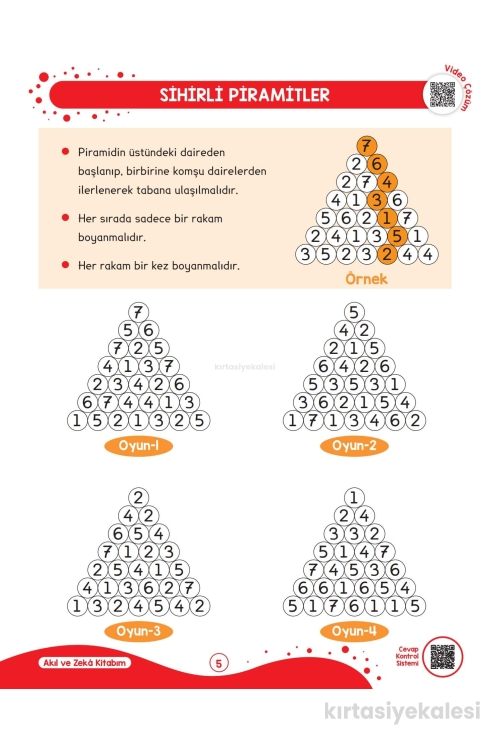 Key Kaliteli Eğitim Yayınları Akıl ve Zekâ Oyunları Kitabım - 3. Seviye