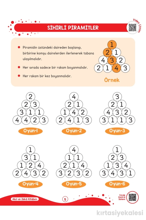 Key Kaliteli Eğitim Yayınları Akıl ve Zekâ Oyunları Kitabım - Başlangıç