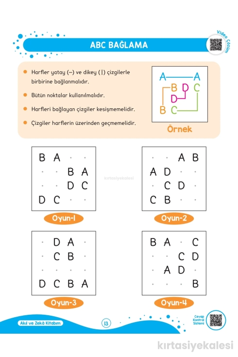 Key Kaliteli Eğitim Yayınları Akıl ve Zekâ Oyunları Kitabım - Başlangıç