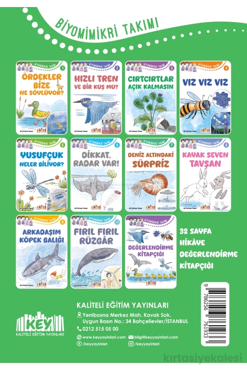 Key Kaliteli Eğitim Yayınları Biyomimikri Takımı Hikaye Serisi 10 Kitap + HDS