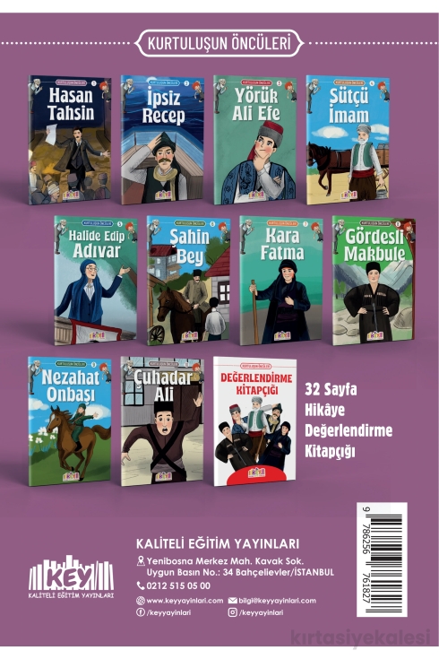 Key Kaliteli Eğitim Yayınları Kurtuluşun Öncüleri Hikaye Serisi 10 Kitap + HDS