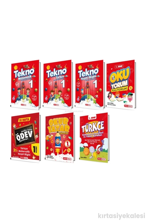 Kırmızı Beyaz Yayıncılık 1. Sınıf 2. Dönem Eğitim Seti 7 Kitap
