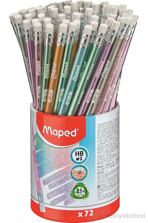 Maped Glitter Silgili Kurşun Kalem HB
