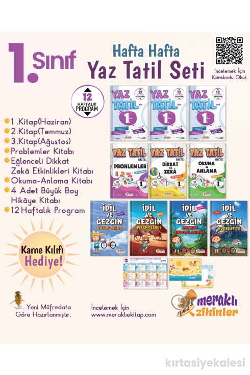 Meraklı Zihinler 1. Sınıf Hafta Hafta Yaz Tatil Seti