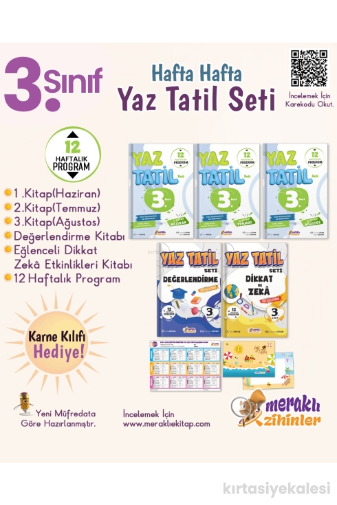 Meraklı Zihinler 3. Sınıf Hafta Hafta Yaz Tatil Seti
