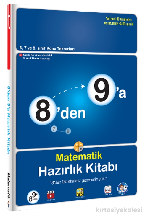 Tonguç Yayınları 8'den 9'a Matematik Hazırlık Kitabı