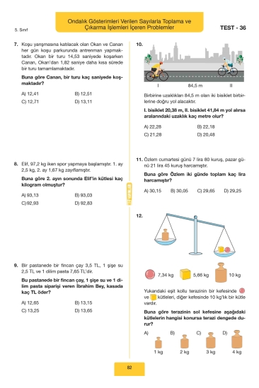 Hız Yayınları 5. Sınıf Matematik Soru Bankası