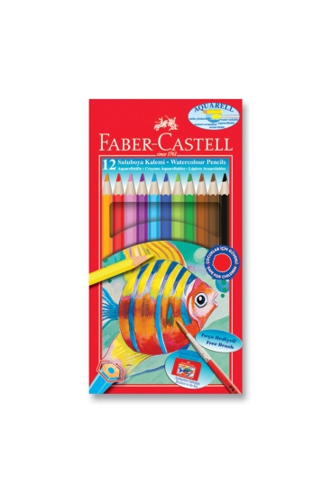 Faber Castell Aquarel Kuru Boya Kalemi Karton Kutu 12 Renk