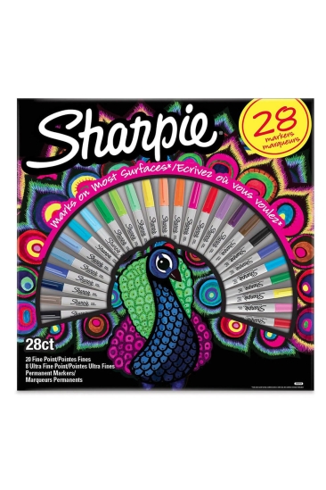 Sharpie Fine Permanent Markör Tavus Kuşu 28 Renk 2058158