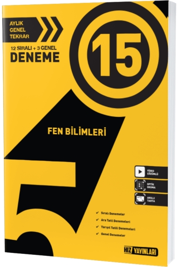 Hız Yayınları 5. Sınıf Fen Bilimleri 15'li Deneme