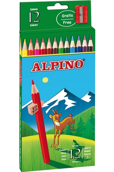 Alpino AL-654 Uzun Kuru Boya Kalemi 12 Renk