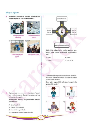 Karekök Yayınları 6. Sınıf Sosyal Bilgiler Soru Bankası