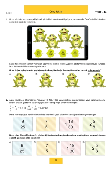 Hız Yayınları 5. Sınıf Matematik Soru Bankası