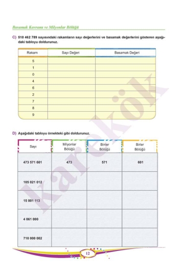 Karekök Yayınları 5. Sınıf Matematik Soru Bankası