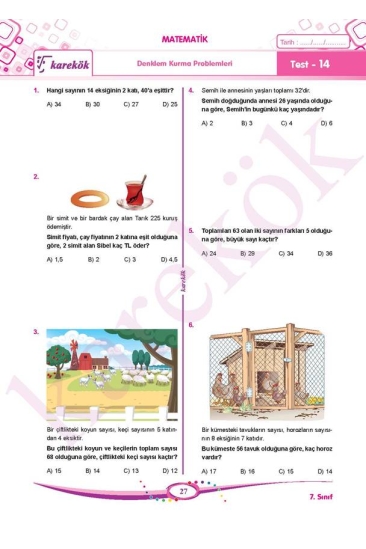 Karekök Yayınları 7. Sınıf Tüm Dersler Soru Bankası