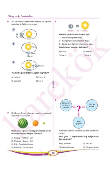 Karekök Yayınları 6. Sınıf Fen Bilimleri Soru Bankası