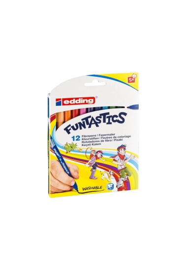 Edding Funtastics Yıkanabilir İnce Uçlu Keçeli Kalem 12'li