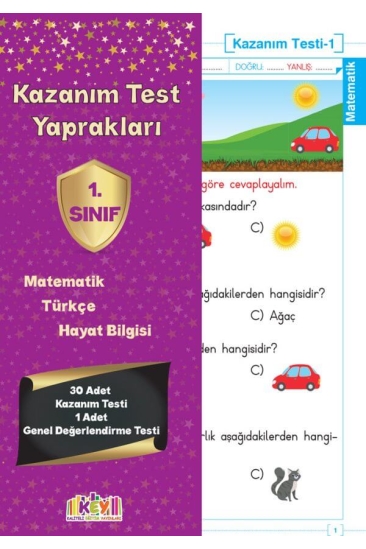 Key Kaliteli Eğitim Yayınları 1. Sınıf Kazanım Test Yaprakları