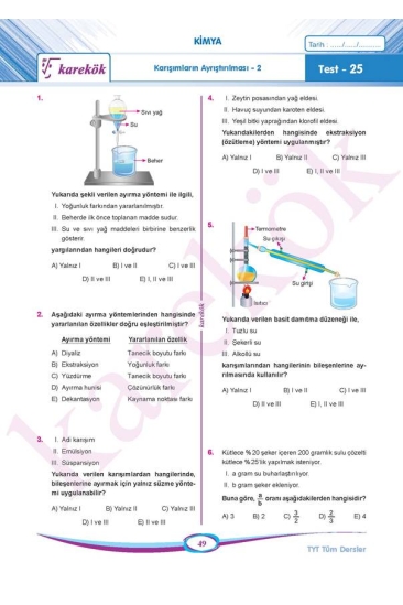 Karekök Yayınları TYT Tüm Dersler Soru Bankası (Sayısal)