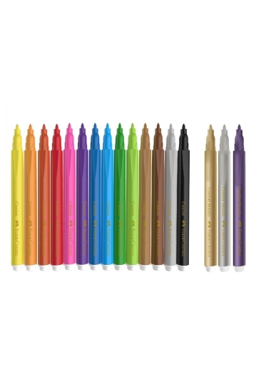 Faber-Castell Comfort Serisi Keçeli Kalem 18 Renk 15+3 Metalik Renk 5068155241