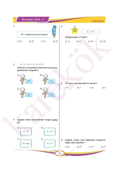 Karekök Yayınları 6. Sınıf Matematik Soru Bankası