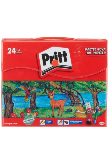 Pritt Pastel Boya Plastik Çantalı 24'lü