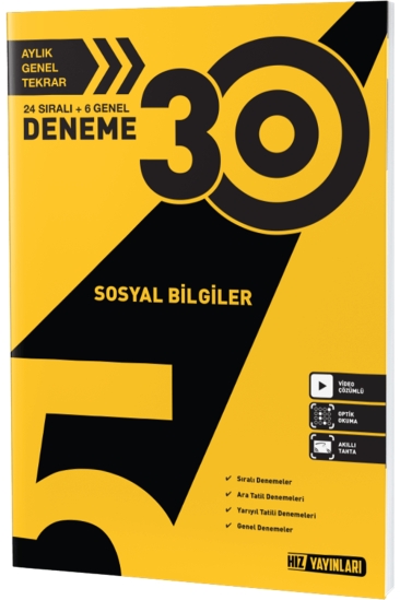 Hız Yayınları 5. Sınıf Sosyal Bilgiler 30'lu Deneme