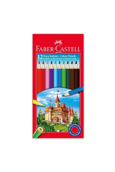 Faber-Castell Büyük Boy 12 Renk Kuru Boya Kalemi