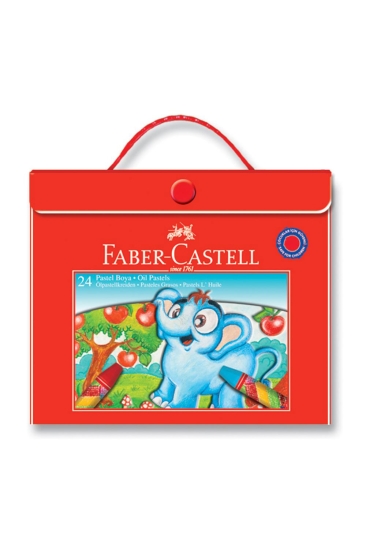 Faber Castell Pastel Boya Plastik Çantalı 24 Renk