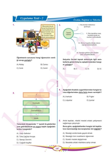 Karekök Yayınları 7. Sınıf Sosyal Bilgiler Soru Bankası