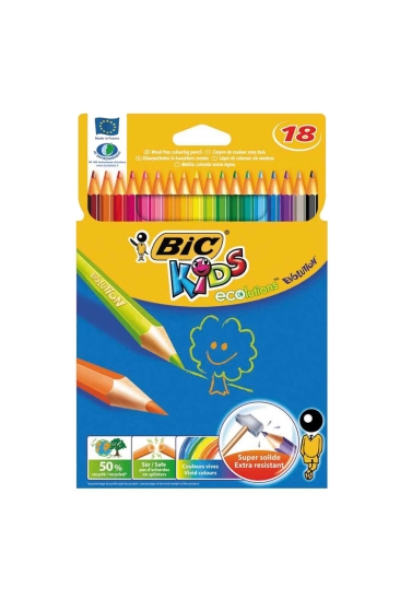 Bic Kids Evolution Kuru Boya Kalemi 18'li Metal 890288