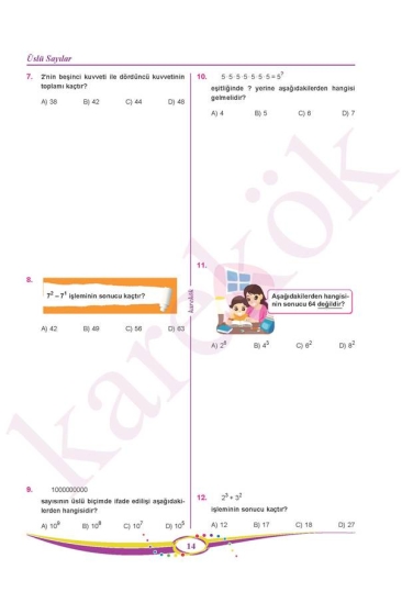 Karekök Yayınları 6. Sınıf Matematik Soru Bankası