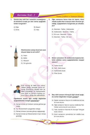 Karekök Yayınları 6. Sınıf Din Kültürü Ve Ahlak Bilgisi Soru Bankası