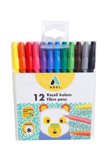 Adel Keçeli Kalem 12 Renk