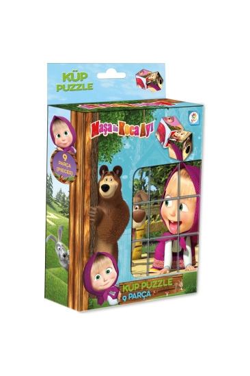 Laço Kids Maşa ile Koca Ayı Küp Puzzle 9 Parça