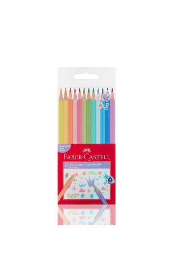 Faber-Castell Üçgen Kuru Boya Pastel Renkler 12′li