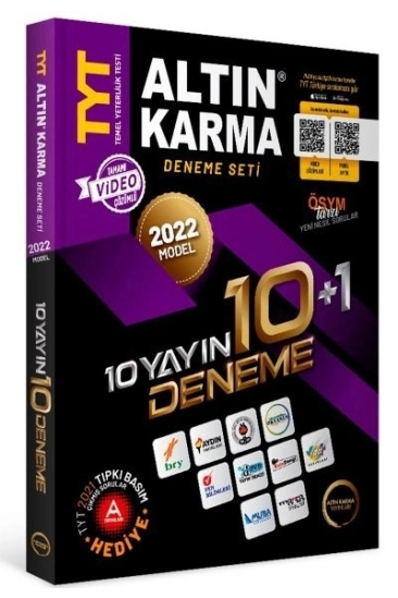 Altın Karma Yayınları Altın Karma 2022 TYT 10 Farklı Yayın 10+1 Denemesi Seti