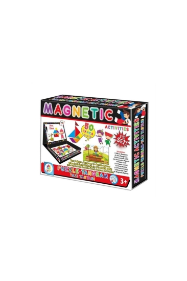 Laço Kids Manyetik Tangram Puzzle Yazı Tahtası Aktivite 50 Parça