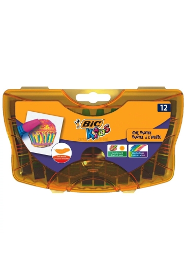 Bic Kids Yağlı Pastel Boya 12 Renk Sert Plastik Kutu