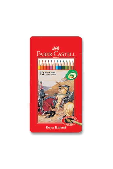 Faber-Castell Kuru Boya Kalemi Metal Kutu 12 Renk